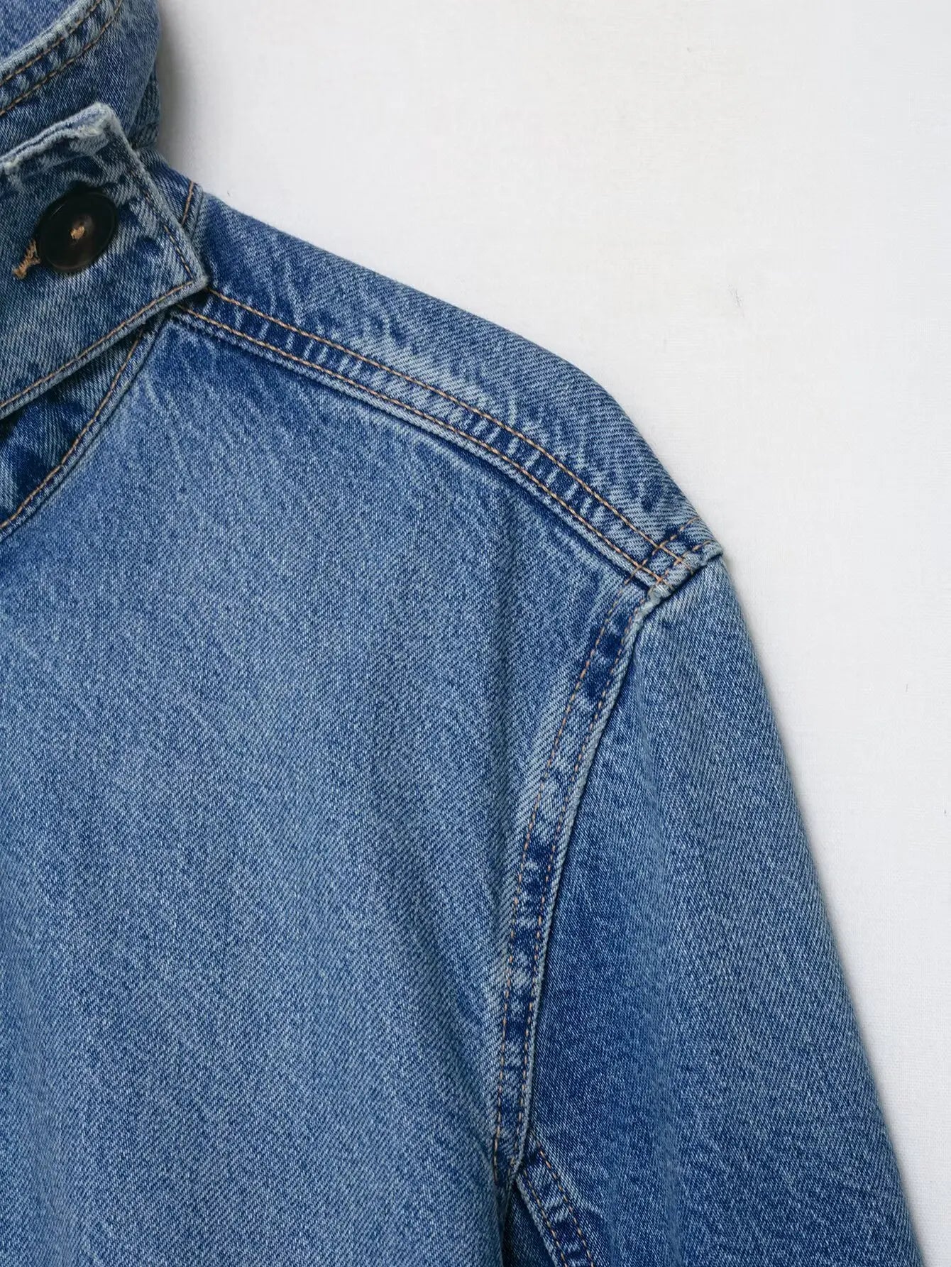 Women's Street Fashion Denim Jackets Long Sleeves High Neck New Casual Denim Coats ﻿