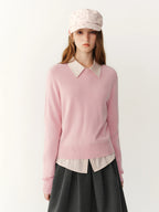 Women's Sweater 100% Wool Crew-Neck Pullover Regular Fit Full-Sleeve Soft Warm Knit Casual Office Winter
