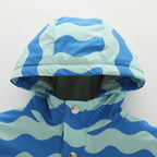 Boys' Jacket Polyester Striped Wave Design Heavyweight Fleece Full-Zip Sporty Winter Outerwear