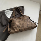 Women's Rivet PU Leather Large Capacity Shoulder Bag – Punk Style Tote Handbag