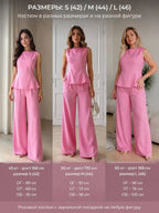 2026 Women Casual Set Elegant Back Tie Sleeveless Peplum Top + Wide Leg Pants 2 Pieces