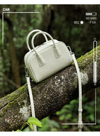 Women's Genuine Cowhide Leather Satchel – Pillow Crossbody Shoulder Bag