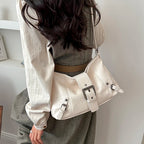 Women's PU Leather Hobo Underarm Shoulder Bag - Retro Style, Hasp Closure