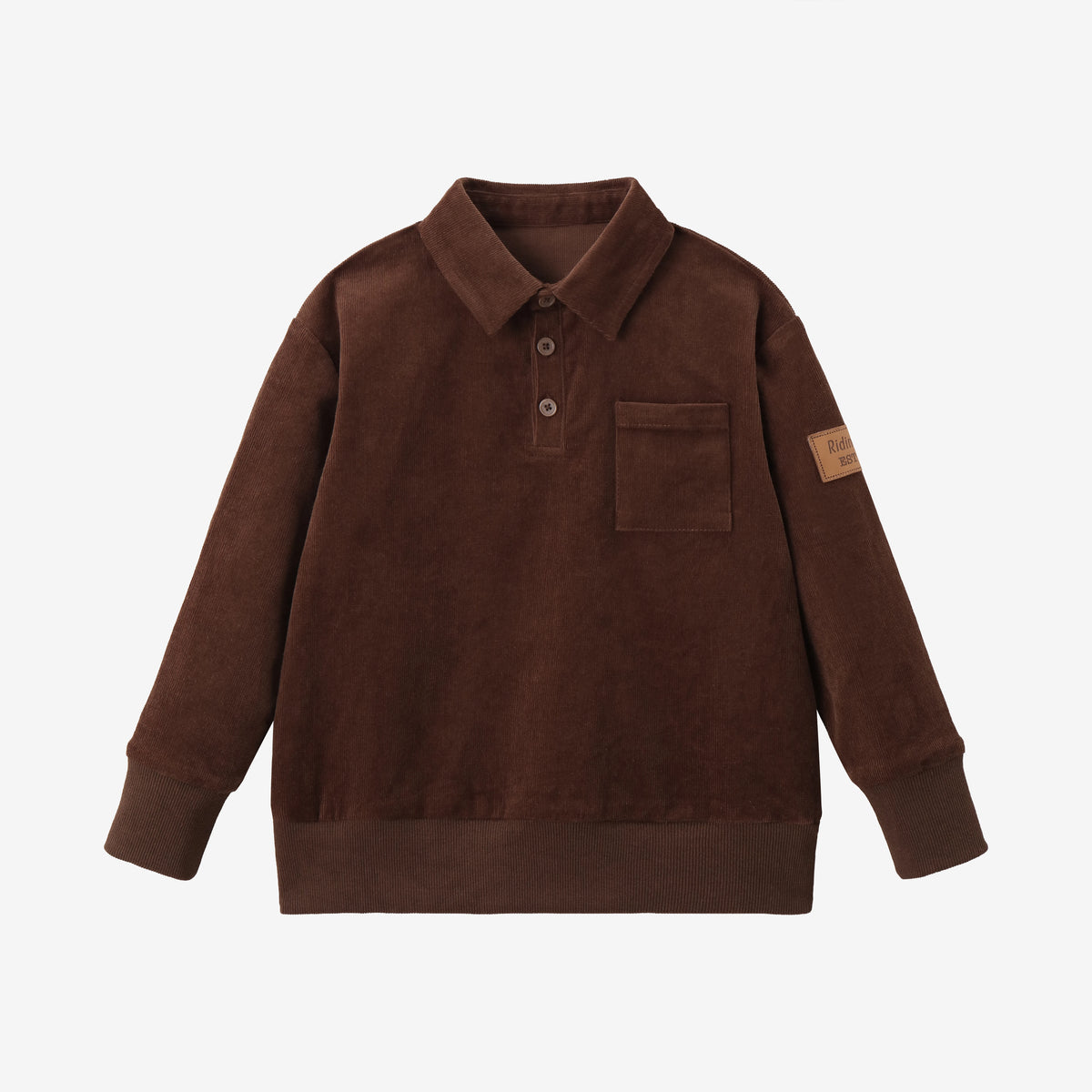 Corduroy Children's Outfit - Unisex Autumn Print Tops