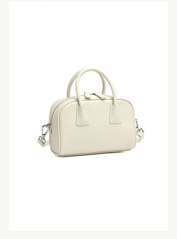 Women's Genuine Cowhide Leather Satchel – Pillow Crossbody Shoulder Bag