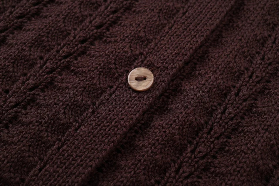 Vestido Familiar Combinado em Xadrez Castanho & Roupas de Irmãos com Bordado