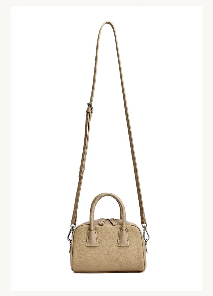 Women's Genuine Cowhide Leather Satchel – Pillow Crossbody Shoulder Bag