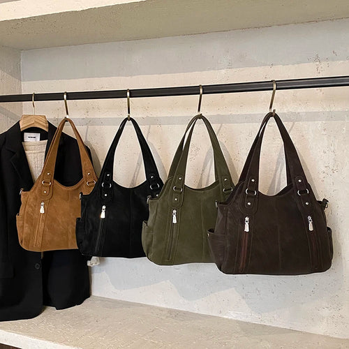 Women's Soft Faux Leather Hobo Shoulder Bag