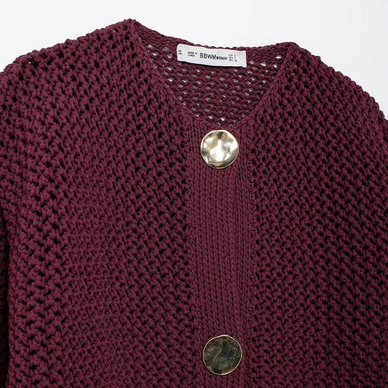 Single Breasted Knitted Sweater Long Sleeves Button Front Patch Pockets Knitwear Sd1587b56ebd04211bff9efc531527ac8G STYLEINGER