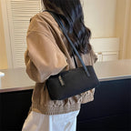 Women's Shoulder Bag Vintage Small PU Leather Zipper Underarm Tote Bag with Phone Pocket