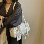Women's PU Leather Underarm Shoulder Bag – Zipper, Adjustable Strap