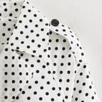 Women’s Polka Dot Double-Breasted Trench Coat