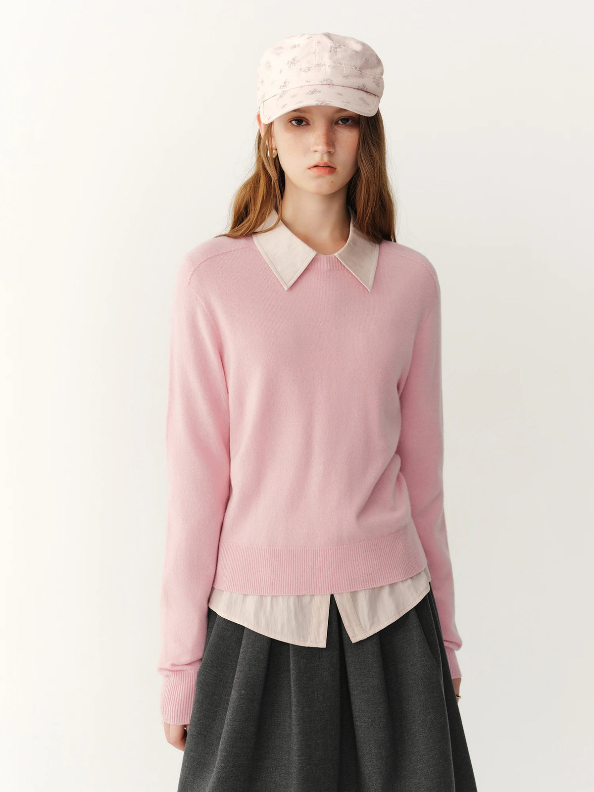 Women's Sweater 100% Wool Crew-Neck Pullover Regular Fit Full-Sleeve Soft Warm Knit Casual Office Winter