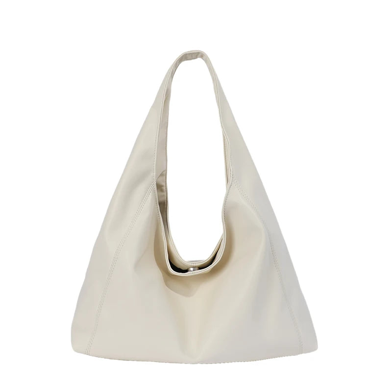 Women's Soft PU Leather Hobo Tote Bag – Hasp Closure, Water-Resistant, 37×25×11 cm