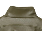 Women's High-Neck Zip-Up Moto Jacket with Pockets