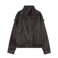 Women's Jacket Jacket Motorcycle Style 2026 Autunm Black Long Sleeve Pebble Faux Leather Fashion