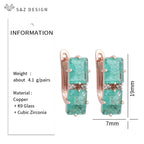 Women's Geometric Glass Drop Earrings