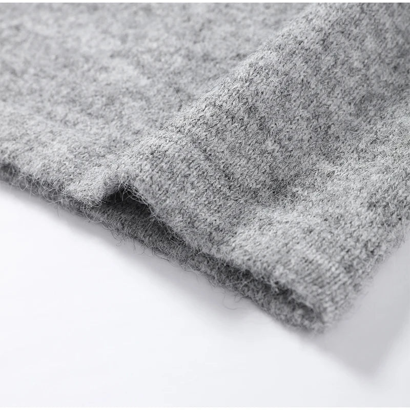 Women's Cardigan Knit Open-Stitch Button O-Neck Loose Full-Sleeve Casual Autumn Winter Sweater