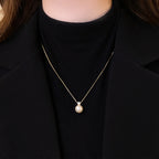 Women's Gold-Tone Simulated Pearl Pendant Necklace