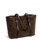 Vintage Leopard Tote Shoulder Bag – Large Capacity Handbag