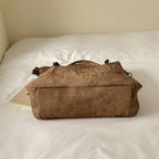 Women's Faux Leather Shoulder Bag with Zipper Closure