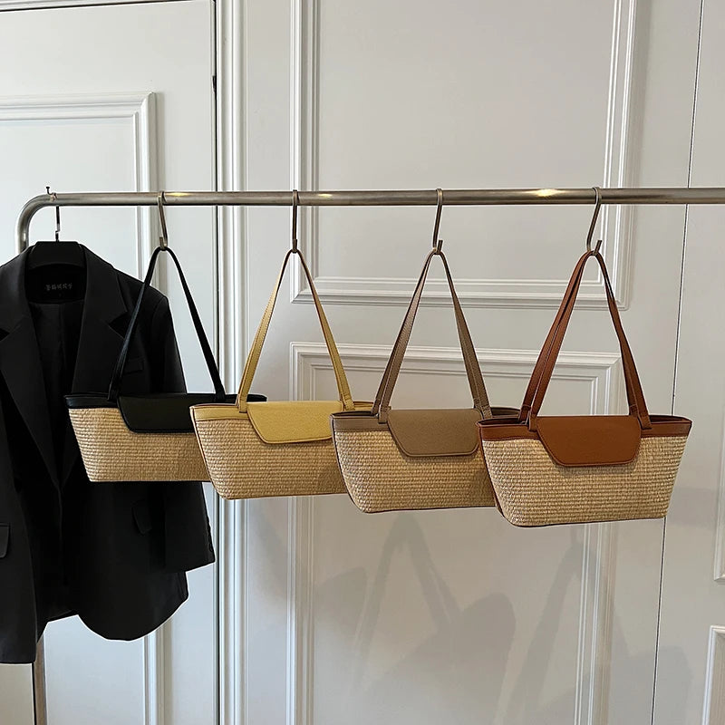 Weave Straw Shoulder Bag for Women - 2025 Summer Tote Se0560654daf24dc7896314137e888024s STYLEINGER