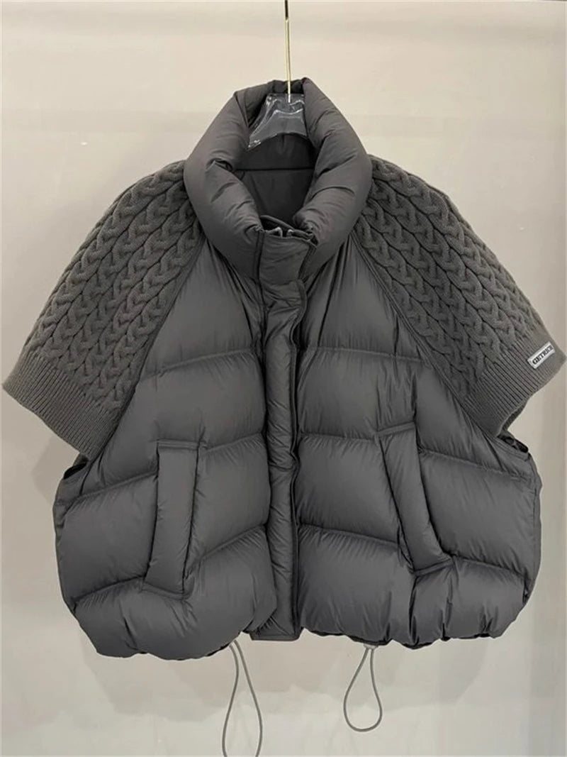 Women's Quilted Puffer Vest with Stand Collar