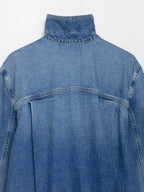 Women's Street Fashion Denim Jackets Long Sleeves High Neck New Casual Denim Coats ﻿