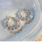 Women's Gold-Tone Cubic Zirconia Hoop Earrings