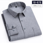 Luxury High-Quality 100% Cotton Houndstooth Full Shirts for Men Slim Fit Casual Shirt Long-Sleeve Plaid Soft Designer Clothes Ro
