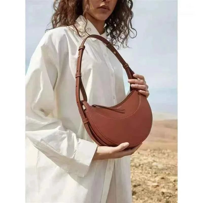 Textured Crescent Women Bag, Underarm Handbag, Single Shoulder Crossbody Bag Se3f30f43aa07414080d3d71484e9837eU STYLEINGER