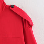 Women’s Stand Collar Single-Breasted Trench Jacket