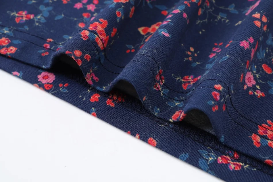 Vestido Varsity de Denim Azul Marinho para Crianças com Bordado
