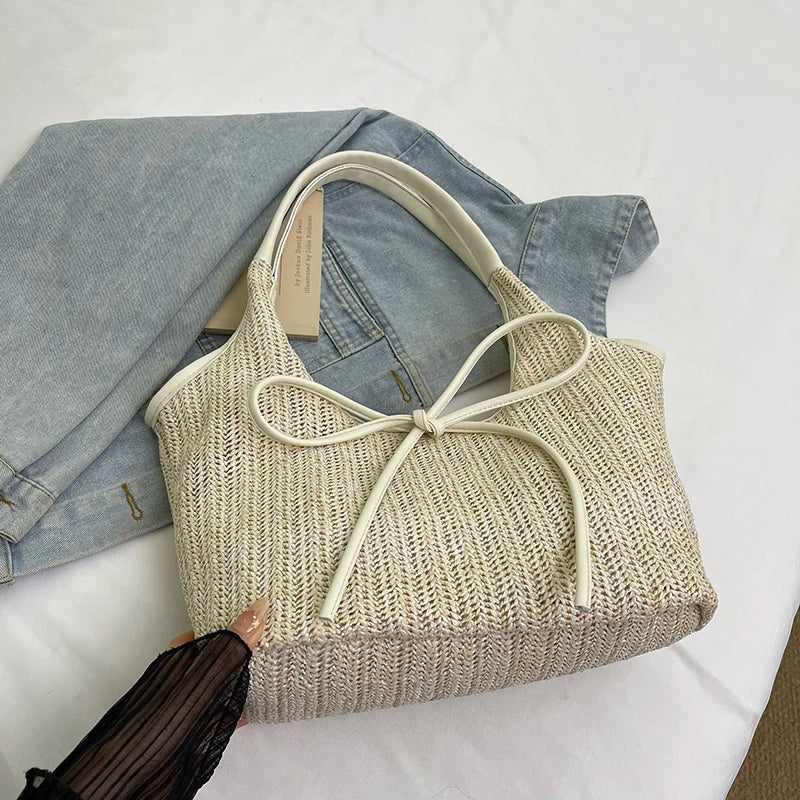 Big Straw Weave Tote Bag for Women - Summer 2025 Beige 20cmx41cmx13cm Se623d0a2d4e84810bcc5baf272723cdbq STYLEINGER