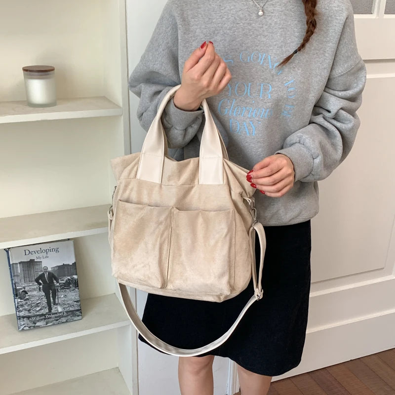 Women's PU Tote Shoulder Bag with Zip Closure