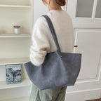 Women's Tote Bag Vintage Large-Capacity Soft PU Leather Hasp Shoulder Bag with Phone Pocket