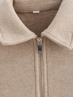 Women's Zipper Jacket Coat Winter Long Sleeve Pocket Outerwear Coat Short Street Elegant