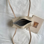Women's Shoulder Bag Vintage Small PU Leather Zipper Underarm Tote Bag with Phone Pocket