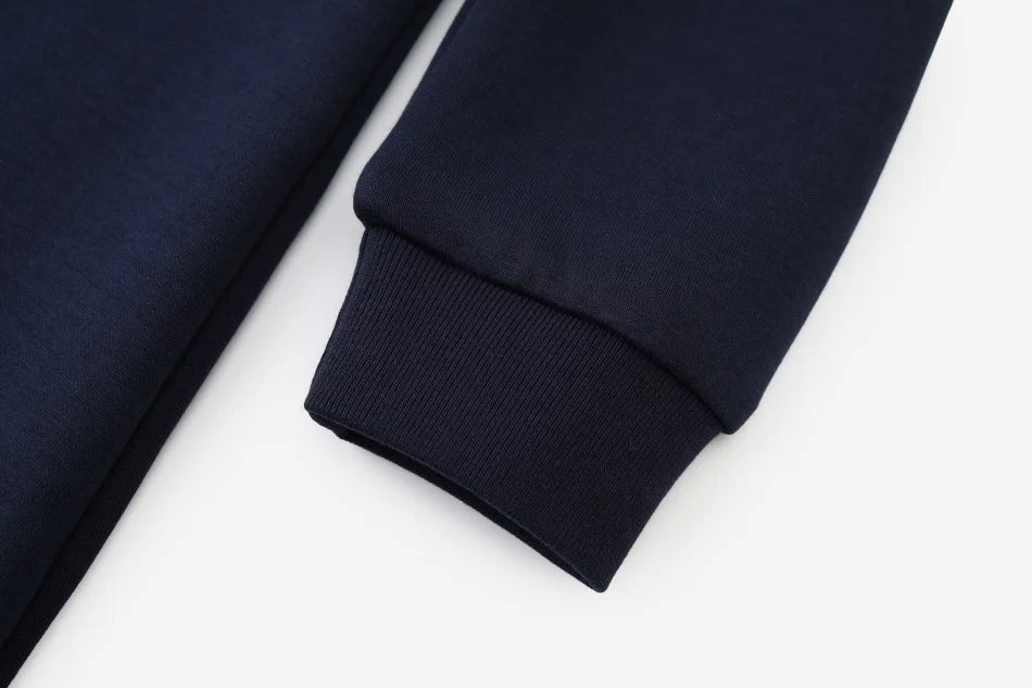 Vestido Varsity de Denim Azul Marinho para Crianças com Bordado