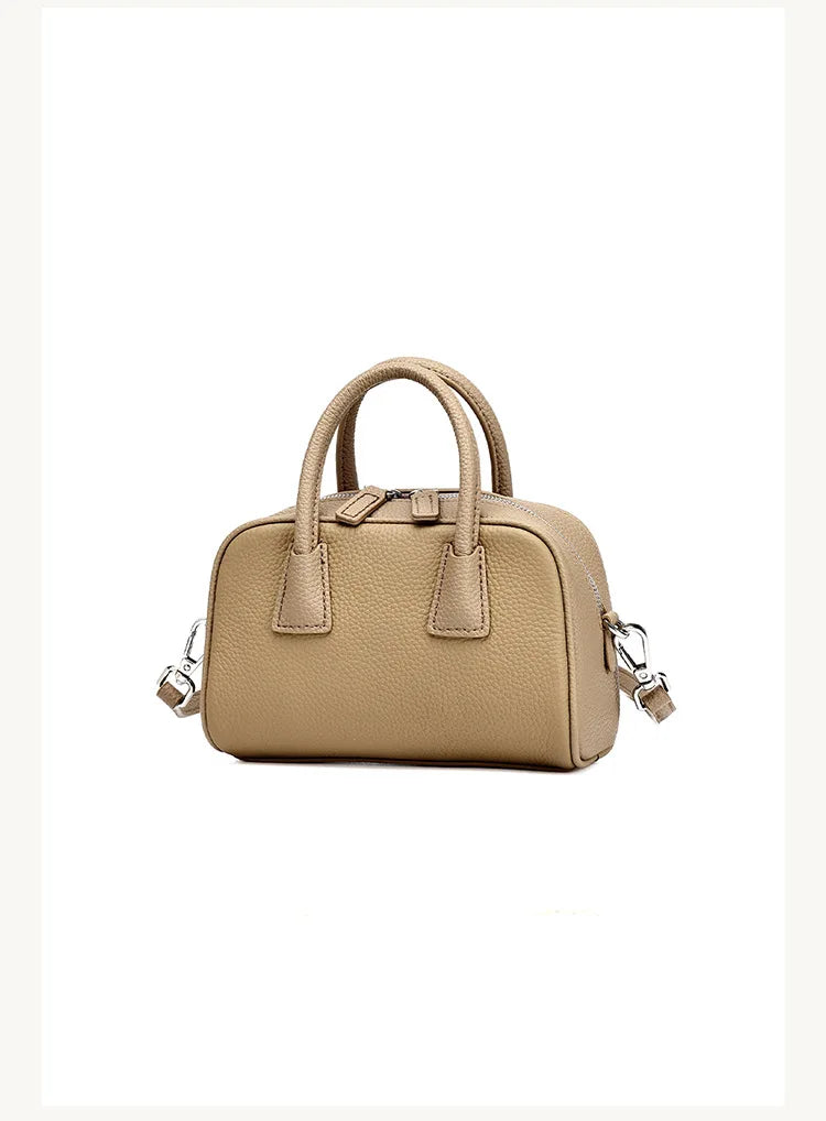 Women's Genuine Cowhide Leather Satchel – Pillow Crossbody Shoulder Bag