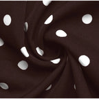Women's Mini Dress Polka Dot Tie V-Neck Flared Long-Sleeve Slim-Fit Casual Summer Club Dress