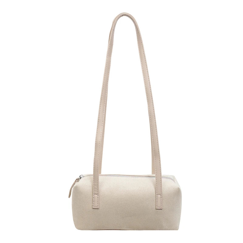 Women's Shoulder Bag Vintage Small PU Leather Zipper Underarm Tote Bag with Phone Pocket