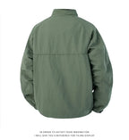 Men's Slim-Fit Zip-Up Baseball Collar Jacket