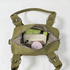 Women's Faux Leather Boston Shoulder Bag
