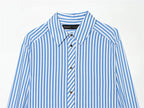 Women's Shirt 2026 Fashion Bow-tie Striped Top Long Sleeve Elegance Chic Daily