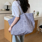 Women's Large Capacity Canvas Tote Bag – Retro Casual Shopper Shoulder Bag