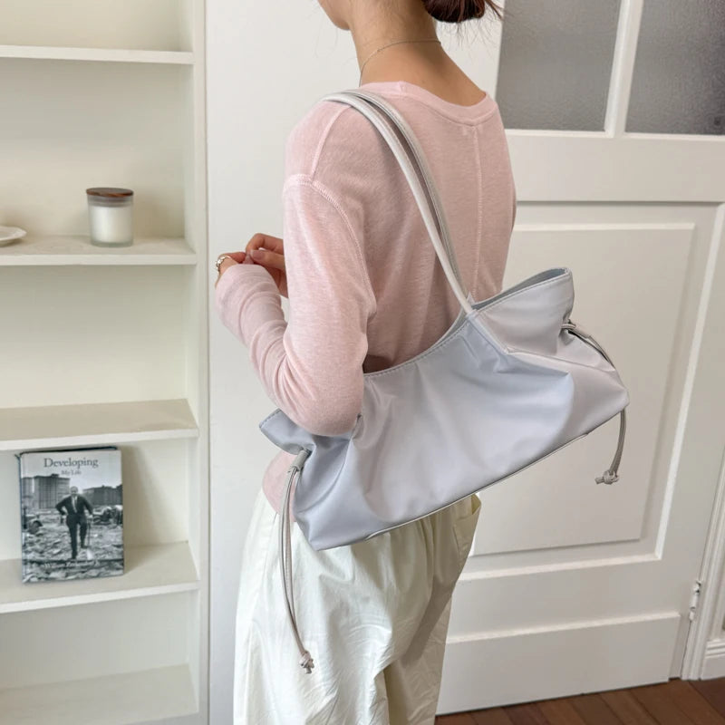 Women's Large Capacity Tote Bag – Hasp Closure, Shoulder Strap, 38×18×10 cm