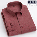 Luxury High-Quality 100% Cotton Houndstooth Full Shirts for Men Slim Fit Casual Shirt Long-Sleeve Plaid Soft Designer Clothes Ro