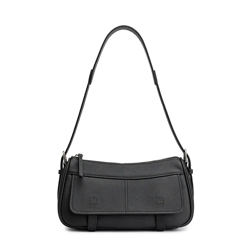 Women's Vintage Genuine Leather Crossbody Bag – Soft Cowhide Bowling Shoulder Bag