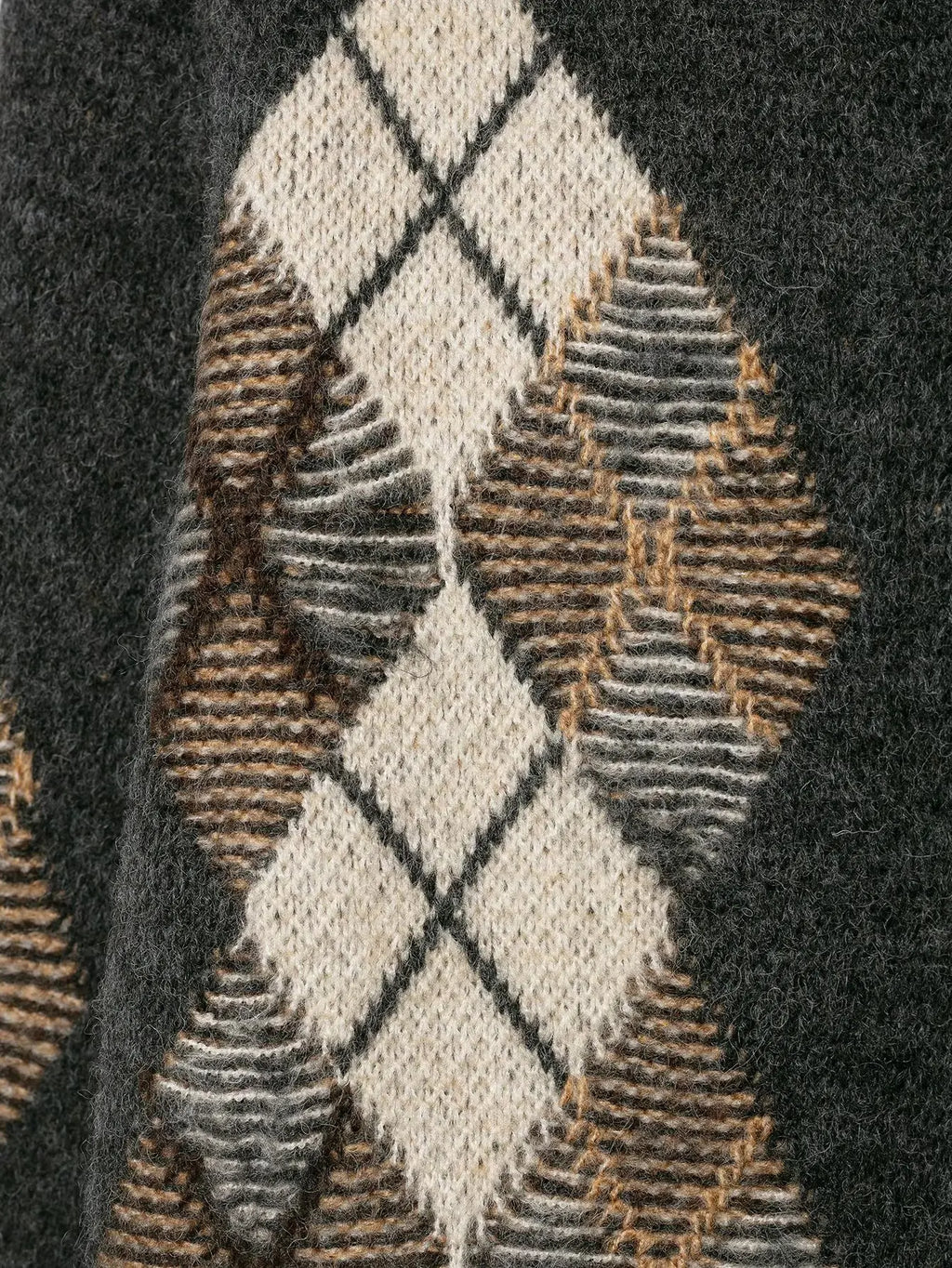Women's Diamond Argyle Knit Button-Front Cardigan Casual Fashion Sweater